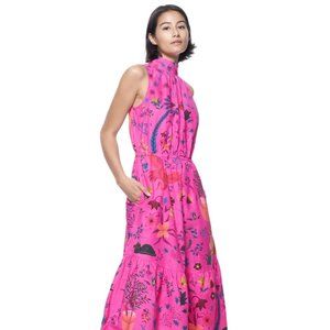The KIT Organic Jia Midi Dress Pop Pink Palampore Size Medium